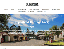 Tablet Screenshot of gippslandheritagepark.com.au